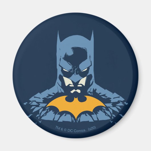 Batman gooide de buis door met gouden Logo Magneet (Voorkant)