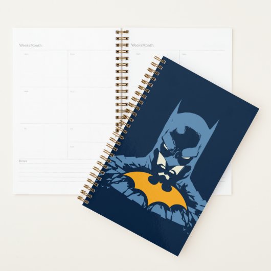 Batman gooide de buis door met gouden Logo Planner (Display)