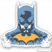 Batman gooide de buis door met gouden Logo Sticker (Voorkant)