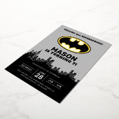 Batman - Gotham City | Aanbesteding op zondag Folie Uitnodiging (Gedraaid)