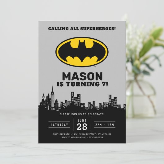 Batman - Gotham City | Aanbesteding op zondag Kaart (Staand voorkant)