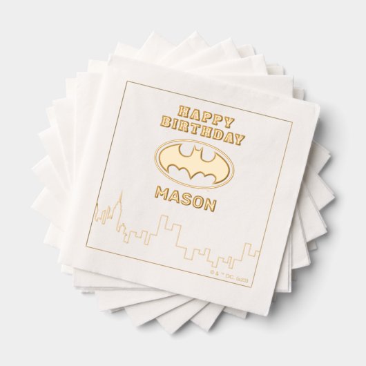 Batman - Gotham City | Geboortedag Folie Servetten (Insitu (Gestapeld))