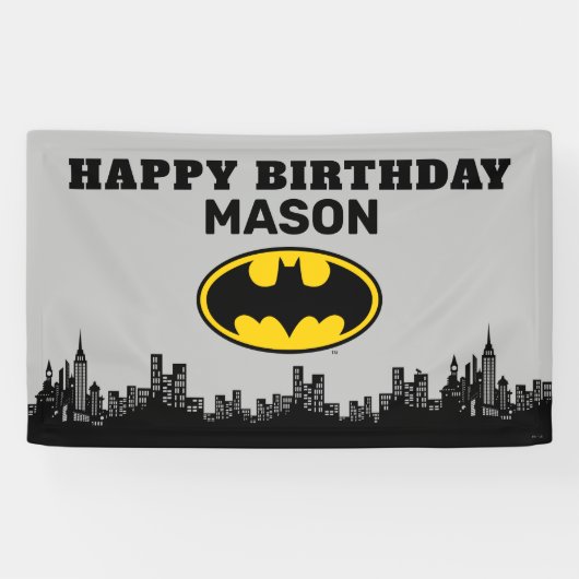 Batman - Gotham City | Geboortedag Spandoek (Horizontaal)