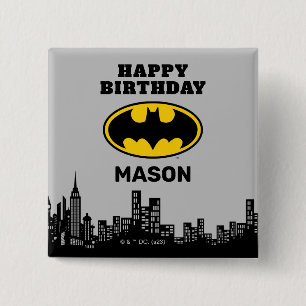Batman - Gotham City   Geboortedag Vierkante Button 5,1 Cm