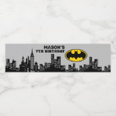 Batman - Gotham City | Geboortedag Waterfles Etiket (Enkel label)