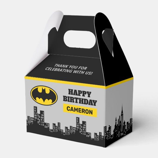 Batman - Gotham City Gelukkige Verjaardag Bedankdoosjes (Voorkant Zijde)