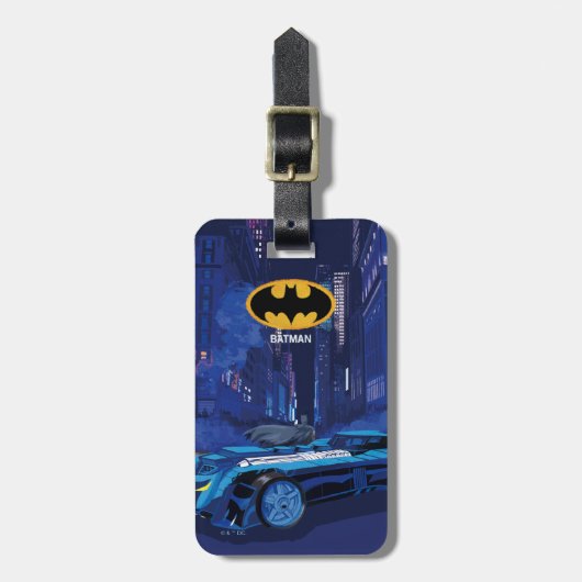 Batman Gotham City Night Patrol Bagagelabel (Voorkant verticaal)