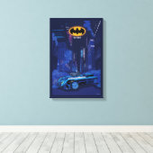 Batman Gotham City Night Patrol Canvas Afdruk (Insitu (Houten vloer))