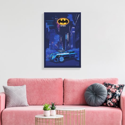 Batman Gotham City Night Patrol Canvas Afdruk (Insitu (Woonkamer))