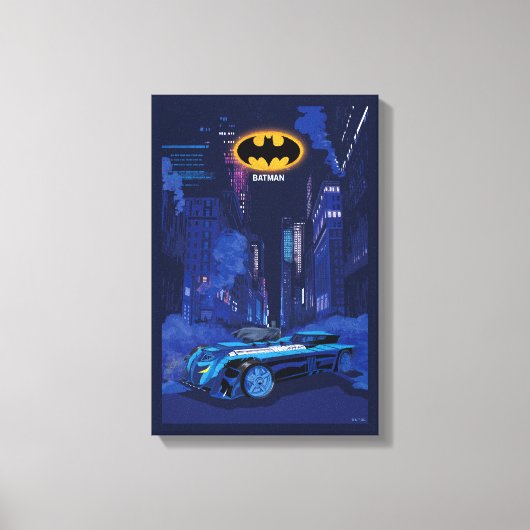Batman Gotham City Night Patrol Canvas Afdruk (Voorkant)