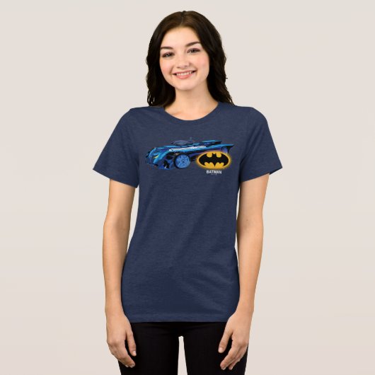 Batman Gotham City Night Patrol Tri-Blend Shirt (Voorkant volledig)