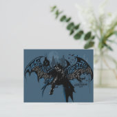 Batman Gotham City Paint Drip Graphic Briefkaart (Staand voorkant)
