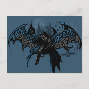 Batman Gotham City Paint Drip Graphic Briefkaart