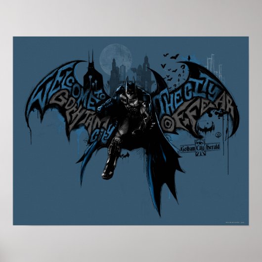 Batman Gotham City Paint Drip Graphic Poster (Voorkant)