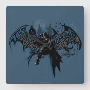 Batman Gotham City Paint Drip Graphic Vierkante Klok