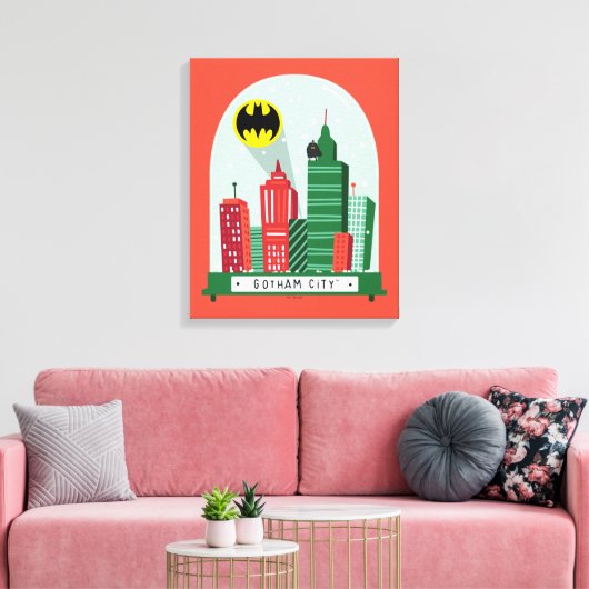Batman Gotham City™ SneeuwWereldbol Grafisch Canvas Afdruk (Insitu (Woonkamer))