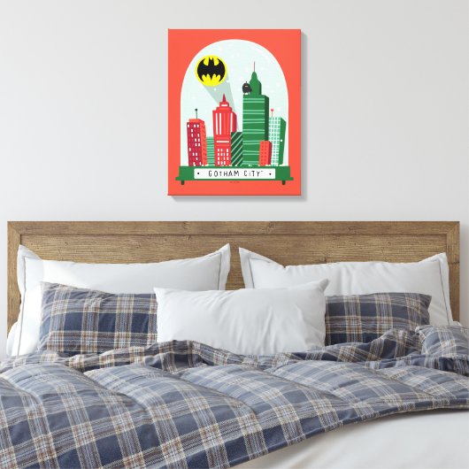 Batman Gotham City™ SneeuwWereldbol Grafisch Canvas Afdruk (Insitu (Slaapkamer))