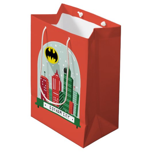 Batman Gotham City™ SneeuwWereldbol Grafisch Medium Cadeauzakje (Voorkant Gekanteld)