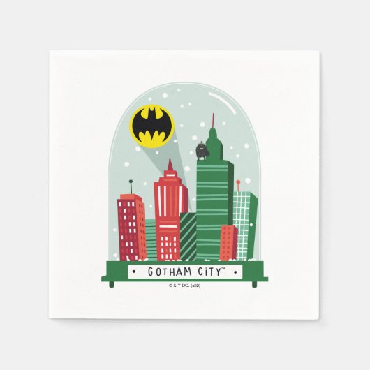 Batman Gotham City™ SneeuwWereldbol Grafisch Servet (Voorkant)