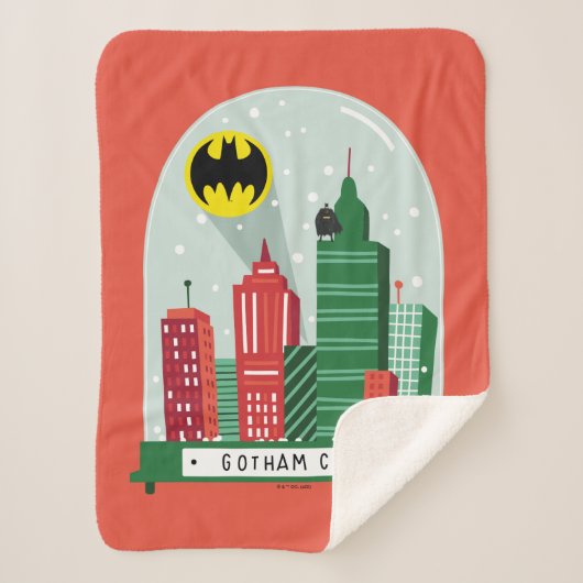 Batman Gotham City™ SneeuwWereldbol Grafisch Sherpa Deken (Voorkant)