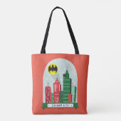 Batman Gotham City™ SneeuwWereldbol Grafisch Tote Bag (Achterkant)