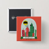 Batman Gotham City™ SneeuwWereldbol Grafisch Vierkante Button 5,1 Cm (Voorkant /achterkant)