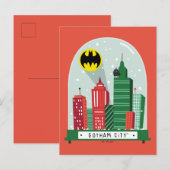 Batman Gotham City™ Snow Globe Graphic Feestdagenkaart (Voorkant / Achterkant)