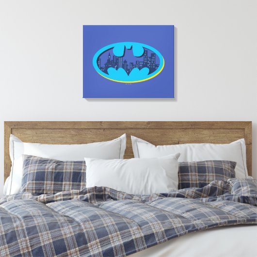 Batman | Gotham City Symbool Canvas Afdruk (Insitu (Slaapkamer))