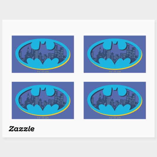 Batman | Gotham City Symbool Rechthoekige Sticker (Vel)