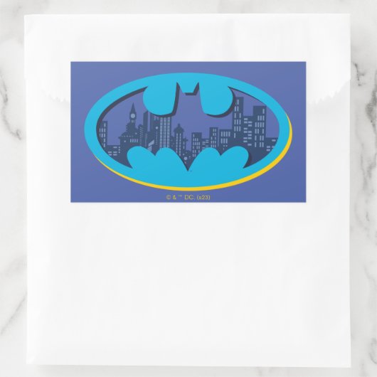 Batman | Gotham City Symbool Rechthoekige Sticker (Tas)