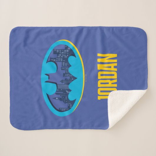 Batman | Gotham City Symbool Sherpa Deken (Voorkant (horizontaal))