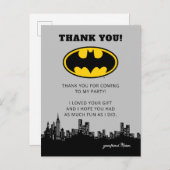Batman Gotham City | Verjaardag Bedankt Briefkaart (Voorkant / Achterkant)