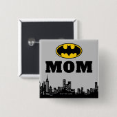 Batman - Gotham City | Verjaardag Moeder Vierkante Button 5,1 Cm (Voorkant /achterkant)