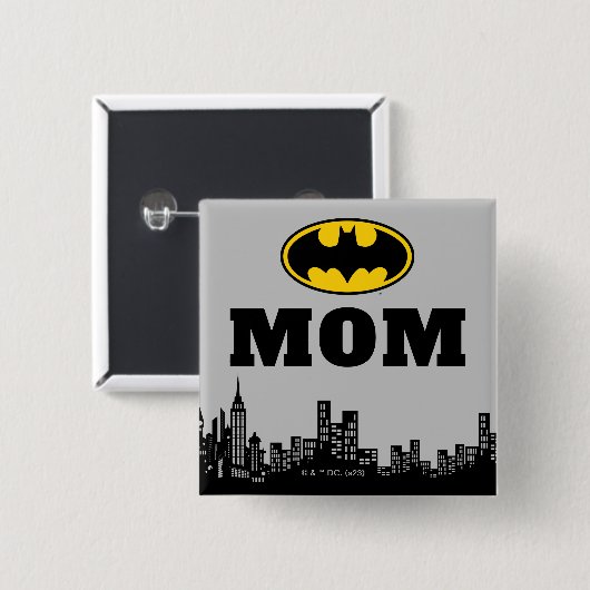 Batman - Gotham City | Verjaardag Moeder Vierkante Button 5,1 Cm (Voorkant /achterkant)