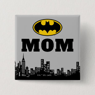 Batman - Gotham City   Verjaardag Moeder Vierkante Button 5,1 Cm