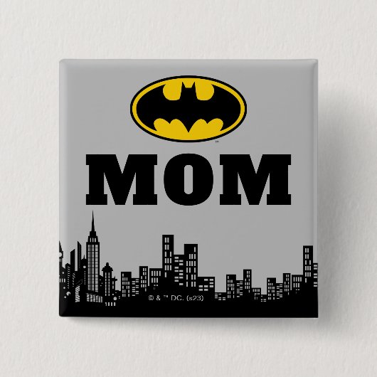 Batman - Gotham City | Verjaardag Moeder Vierkante Button 5,1 Cm (Voorkant)