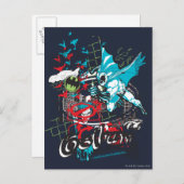 Batman Gotham Guardian Lineart Collage Briefkaart (Voorkant / Achterkant)