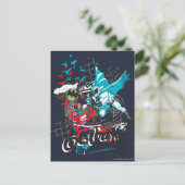 Batman Gotham Guardian Lineart Collage Briefkaart (Staand voorkant)