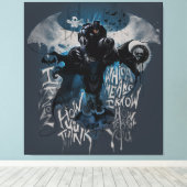 Batman Graffiti Graphic - ik weet hoe je denkt Canvas Afdruk (Insitu (Houten vloer))
