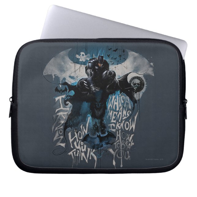 Batman Graffiti Graphic - ik weet hoe je denkt Laptop Sleeve (Voorkant)