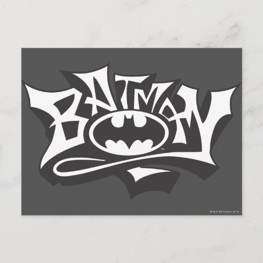 Batman | Graffiti Name Logo Briefkaart (Voorkant)
