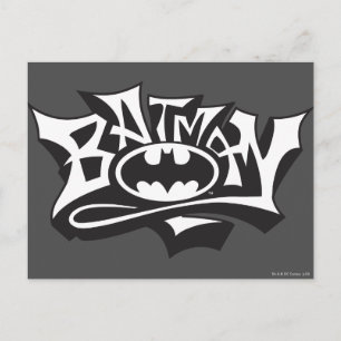 Batman   Graffiti Name Logo Briefkaart