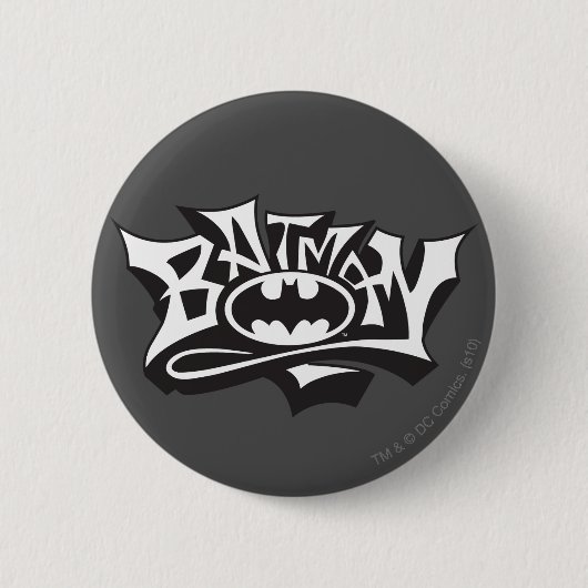 Batman | Graffiti Name Logo Ronde Button 5,7 Cm (Voorkant)