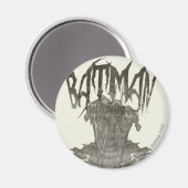 Batman | Grafisch Novel Pencil Schets Beige Logo Magneet (Voorkant / Achterkant)