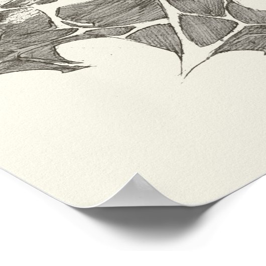 Batman | Grafisch Novel Pencil Schets Beige Logo Poster (Hoek)