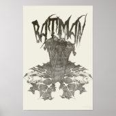 Batman | Grafisch Novel Pencil Schets Beige Logo Poster (Voorkant)