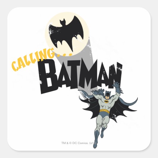 Batman Graphic bellen Vierkante Sticker (Voorkant)