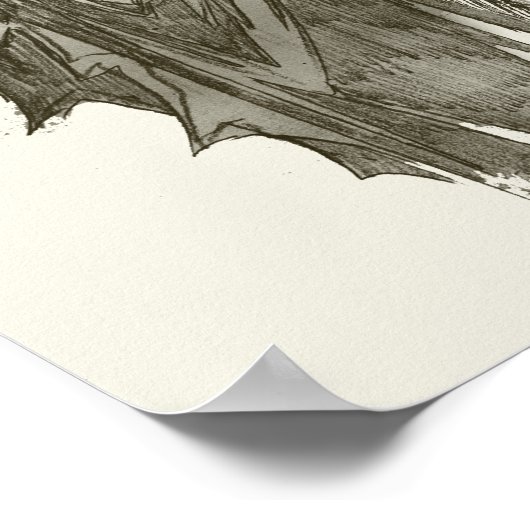 Batman Graphic Novel Pencil Schets Poster (Hoek)