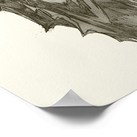 Batman Graphic Novel Pencil Schets Poster (Hoek)