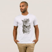 Batman Graphic Novel Pencil Schets T-shirt (Voorkant volledig)